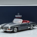 Mercedes 190 SL W121 Roadster Gris Norev 1:18