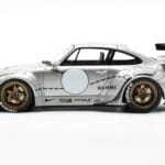 Porsche 911 993 RWB Silver Phantom Edición Asia GT Spirit 1:18
