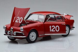 Alfa Romeo Giulietta SV #120 Mille Miglia 1956 Kyosho 1:18 08957A Metal - imagen 2 de 9