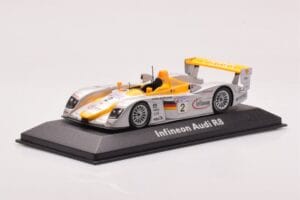 Audi R8 Infineon #2 Winner ALMS Petit Le Mans 2002 Minichamps 1:43 400021382 Metal - imagen 2 de 4