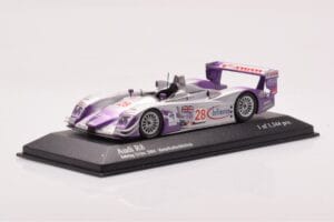 Audi R8 LMP900 #28 F. Biela / P. Kaffer / A. McNish 12 Hours of Sebring Winner 2004 Minichamps 1:43 4000412328 Metal - imagen 2 de 4