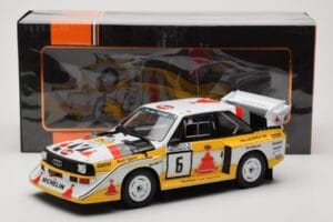 Audi Sport Quattro S1 E2 #6 H. Mikkola / A. Hertz Rally 1000 Lakes 1985 IXO 1:18 18RMC161B Metal - imagen 6 de 6