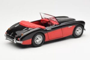 Austin-Healey 3000 Mk I Spider Negro Rojo Kyosho 1:18 08141KR Metal - imagen 3 de 8