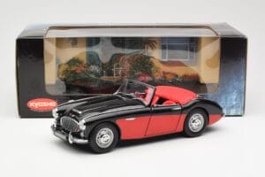 Austin-Healey 3000 Mk I Spider Negro Rojo Kyosho 1:18 08141KR Metal - imagen 8 de 8