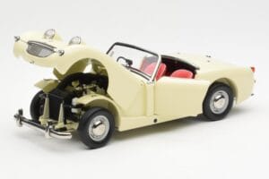 Austin-Healey Sprite Mk I Open Old English Blanco Kyosho 1:18 08953EW Metal - imagen 2 de 8
