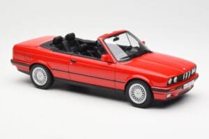BMW 318i E30 Descapotable Rojo Norev 1:18 183210 Metal - imagen 4 de 6