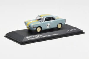 BMW 700 Sport #64 Hulbusch / Stausberg 12 Hours of Nurburgring 1961 Minichamps 1:43 400612364 Metal - imagen 2 de 4