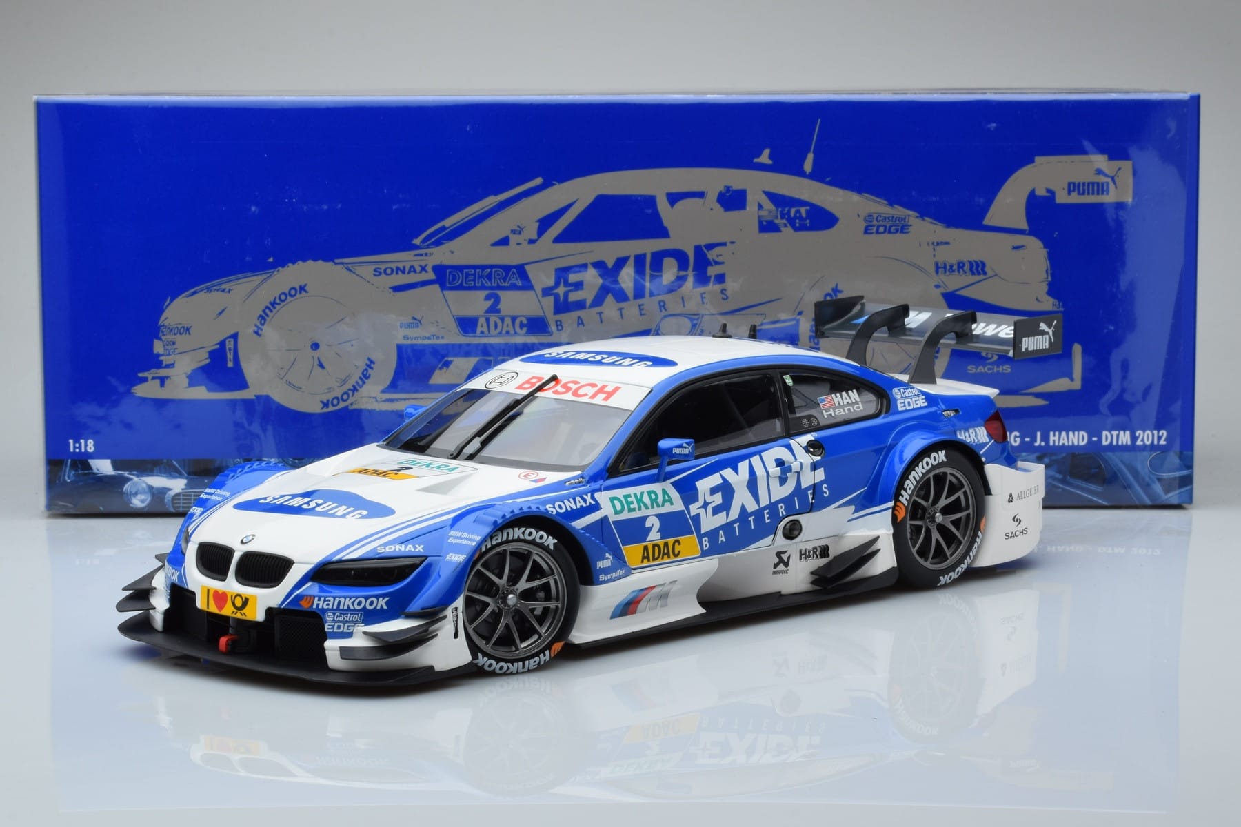 BMW M3 #2 BMW Team RMG A.J. Hand DTM 2012 Minichamps 1:18 100122202 Metal - imagen 8 de 8