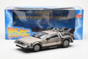 DeLorean DMC-12 Time Machine Back to the Future Plata Sun Star 1:18 2711 Metal - imagen 2 de 8