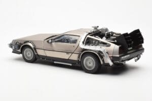 DeLorean DMC-12 Time Machine Back to the Future Plata Sun Star 1:18 2711 Metal - imagen 4 de 8
