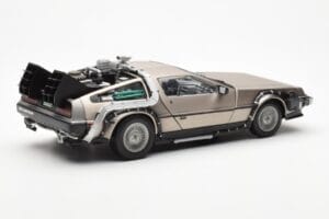 DeLorean DMC-12 Time Machine Back to the Future Plata Sun Star 1:18 2711 Metal - imagen 5 de 8