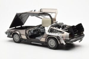 DeLorean DMC-12 Time Machine Back to the Future Plata Sun Star 1:18 2711 Metal - imagen 7 de 8