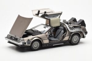 DeLorean DMC-12 Time Machine Back to the Future Plata Sun Star 1:18 2711 Metal - imagen 8 de 8