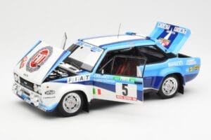 Fiat 131 Abarth #5 Team Fiat Works Rally Portugal 1980 Kyosho 1:18 08376A Metal - imagen 2 de 8