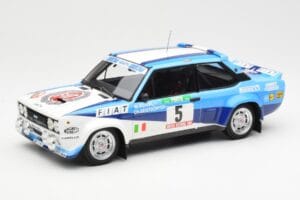 Fiat 131 Abarth #5 Team Fiat Works Rally Portugal 1980 Kyosho 1:18 08376A Metal