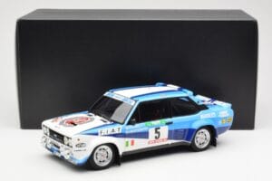 Fiat 131 Abarth #5 Team Fiat Works Rally Portugal 1980 Kyosho 1:18 08376A Metal - imagen 8 de 8