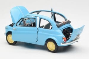 Fiat Nuova 500 Celeste Azul Kyosho 1:18 08966LB Metal - imagen 5 de 8