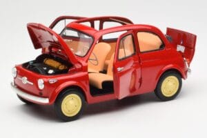 Fiat Nuova 500 Coral Rojo Kyosho 1:18 08966R Metal - imagen 2 de 8