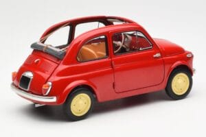 Fiat Nuova 500 Coral Rojo Kyosho 1:18 08966R Metal - imagen 3 de 8