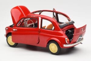 Fiat Nuova 500 Coral Rojo Kyosho 1:18 08966R Metal - imagen 5 de 8