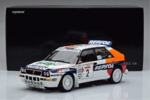 Lancia Delta HF Integrale Evoluzione #2 C. Sainz / L. Moya Tour de Corse 1993 Kyosho 1:18 08348J Metal - imagen 9 de 9