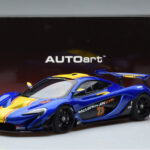 McLaren P1 GTR Azul Con Franjas Amarillas AUTOart 1:18 - image 7 of 7
