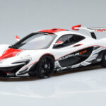 McLaren P1 GTR Blanco Brillante Con Franjas Rojas AUTOart 1:18