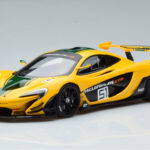 McLaren P1 GTR Amarillo Con Franjas Verdes AUTOart 1:18
