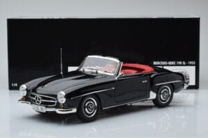 Mercedes 190 SL W121 Cabriolet Negro Minichamps 1:18 100037030 Metal - imagen 8 de 8