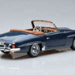 Mercedes 190 SL W121 Roadster Azul Norev 1:18 - image 3 of 8