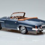 Mercedes 190 SL W121 Roadster Azul Norev 1:18 - image 7 of 8