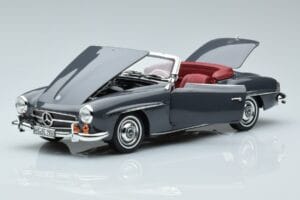 Mercedes 190 SL W121 Roadster Gris Norev 1:18 183402 Metal - imagen 2 de 8