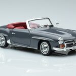 Mercedes 190 SL W121 Roadster Gris Norev 1:18 183402 Metal - image 5 of 8