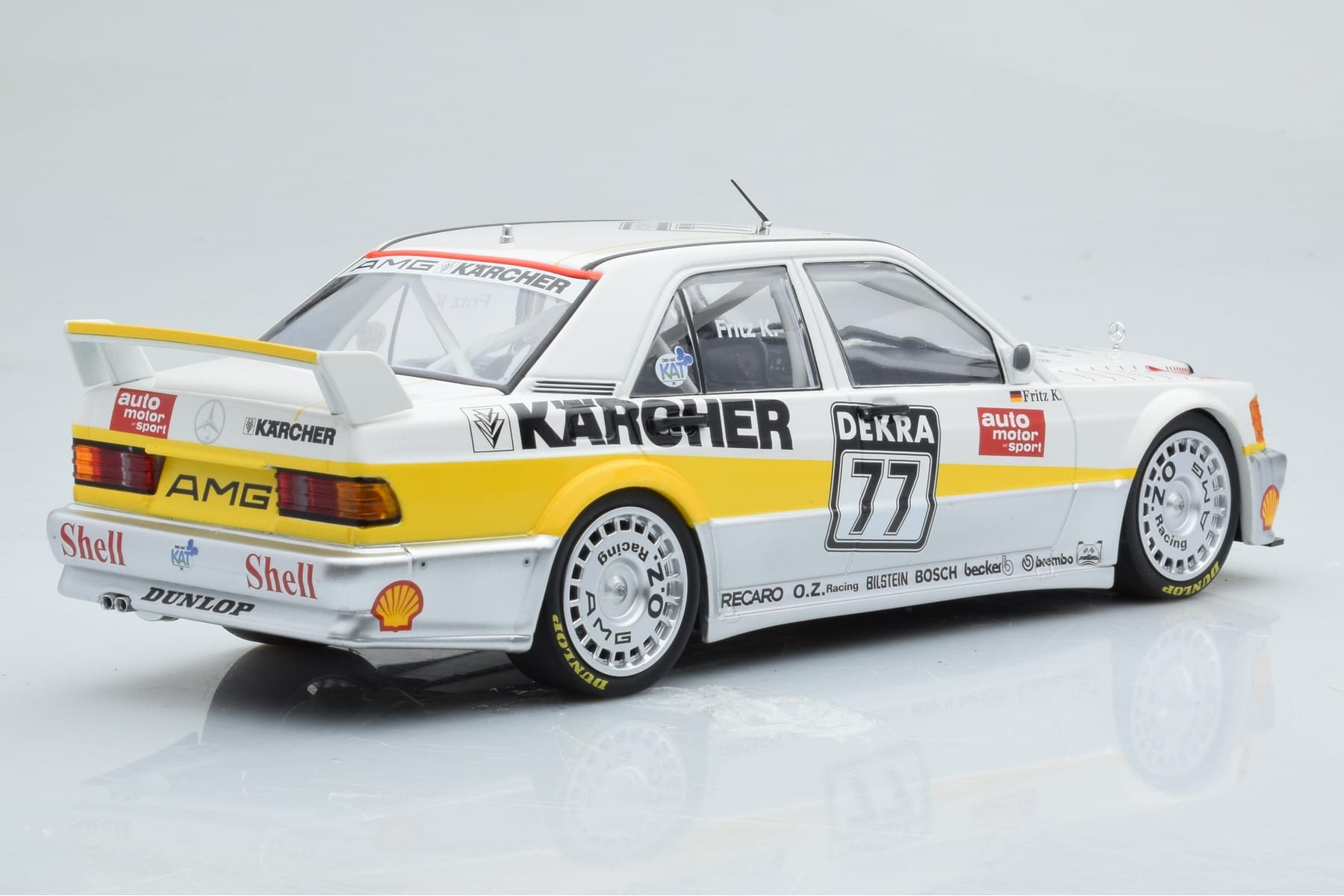 Mercedes 190E 2.5-16 W201 EVO 1 Karcher #77 F. Kreutzpointer Team AMG-Mercedes DTM 1990 Minichamps 1:18 155903677 Metal - imagen 2 de 6