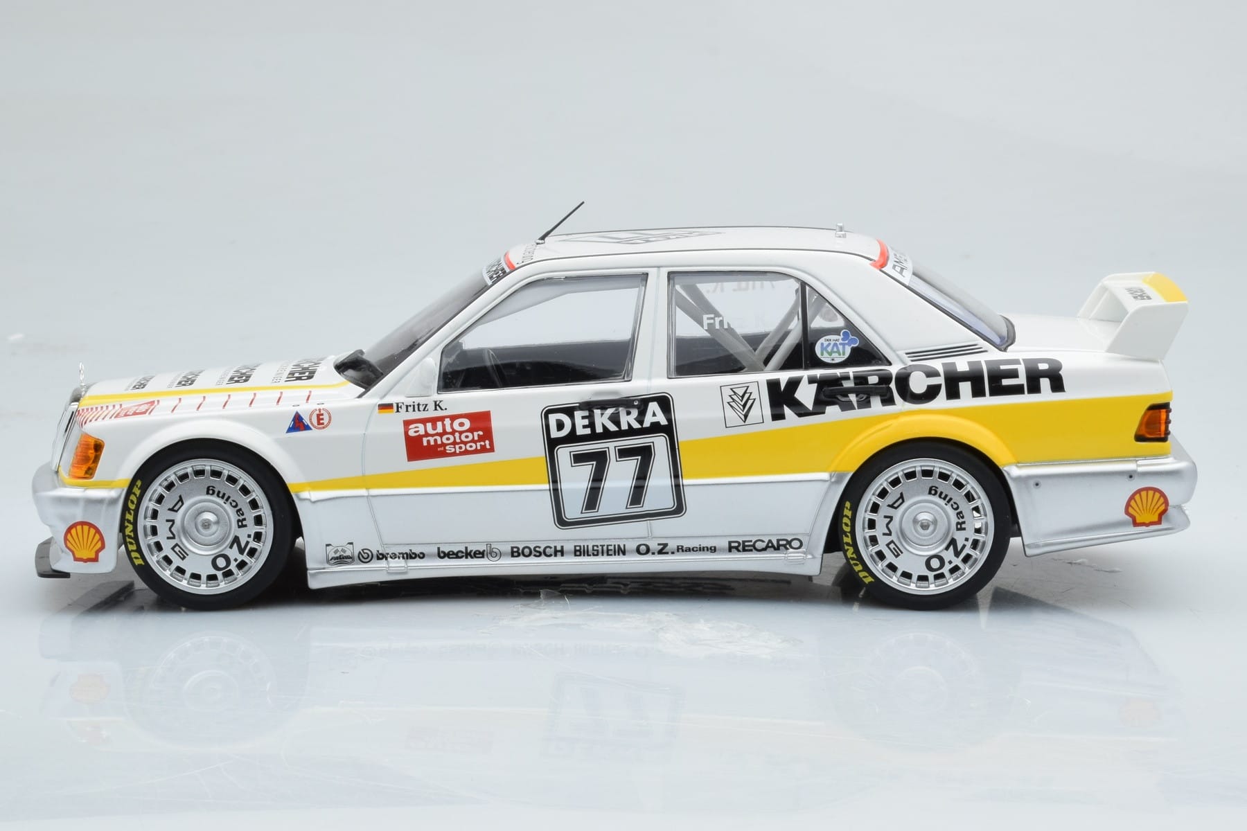 Mercedes 190E 2.5-16 W201 EVO 1 Karcher #77 F. Kreutzpointer Team AMG-Mercedes DTM 1990 Minichamps 1:18 155903677 Metal - imagen 3 de 6