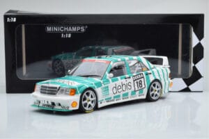 Mercedes 190E 2.5-16 W201 EVO 2 Debis #18 F. Giroix Team Zackspeed DTM 1991 Minichamps 1:18 155913618 Metal - imagen 6 de 6