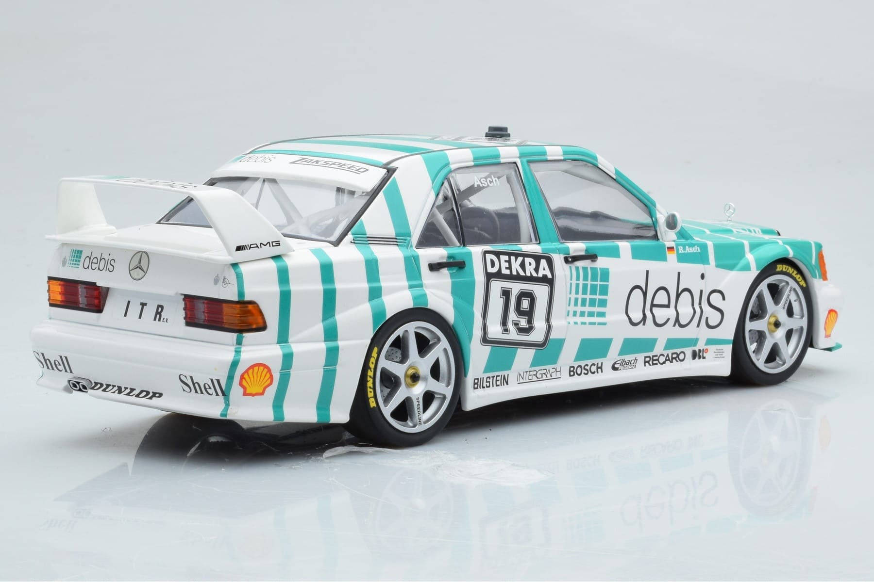 Mercedes 190E 2.5-16 W201 EVO 2 Debis #19 R. Asch Team Zackspeed DTM 1991 Minichamps 1:18 155913619 Metal - imagen 2 de 6