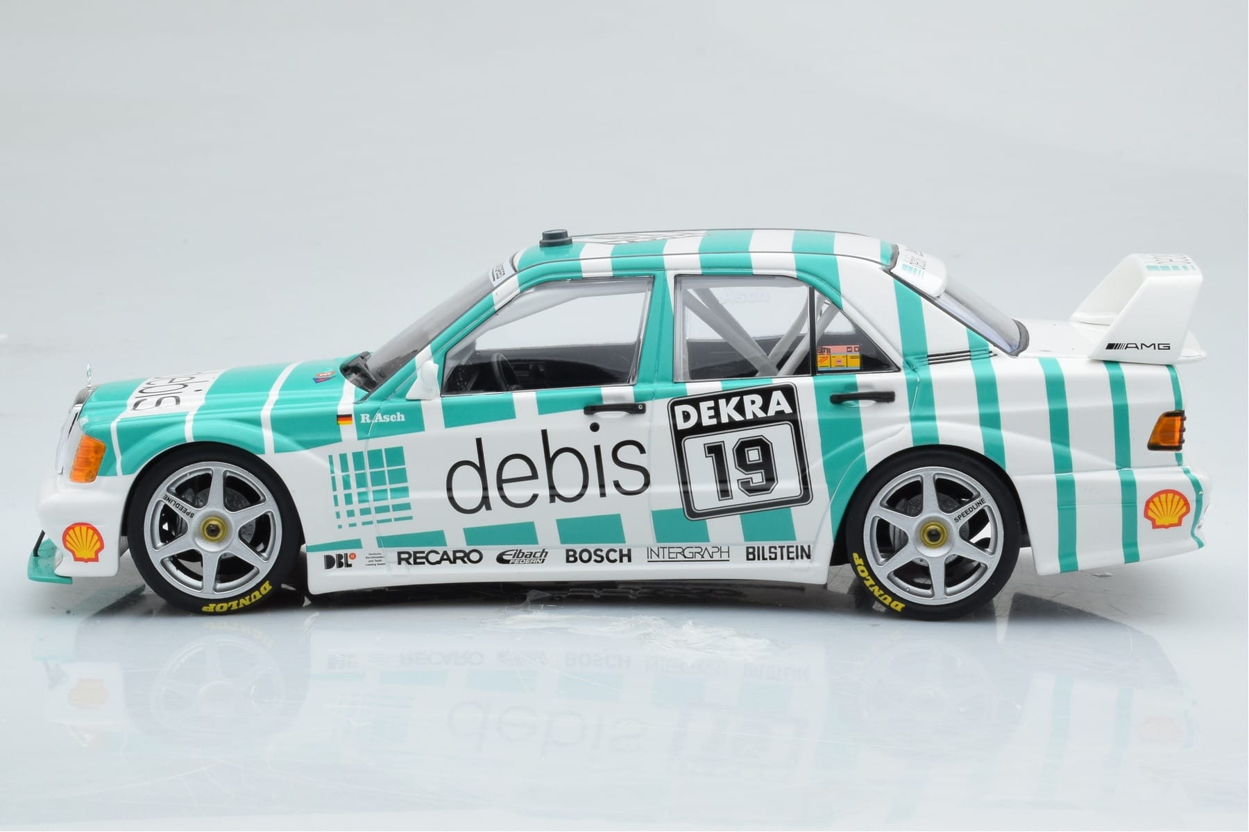 Mercedes 190E 2.5-16 W201 EVO 2 Debis #19 R. Asch Team Zackspeed DTM 1991 Minichamps 1:18 155913619 Metal - imagen 3 de 6