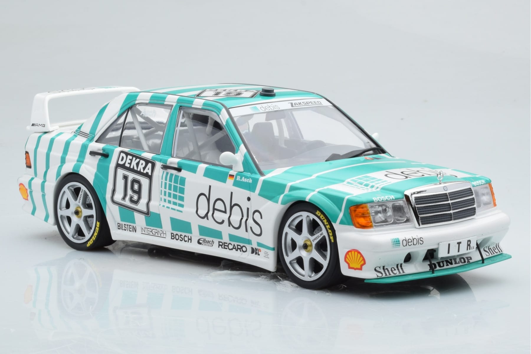 Mercedes 190E 2.5-16 W201 EVO 2 Debis #19 R. Asch Team Zackspeed DTM 1991 Minichamps 1:18 155913619 Metal - imagen 4 de 6