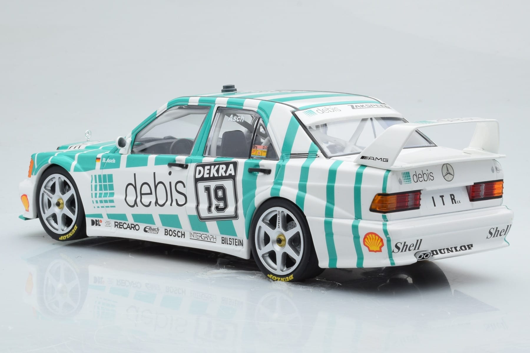 Mercedes 190E 2.5-16 W201 EVO 2 Debis #19 R. Asch Team Zackspeed DTM 1991 Minichamps 1:18 155913619 Metal - imagen 5 de 6
