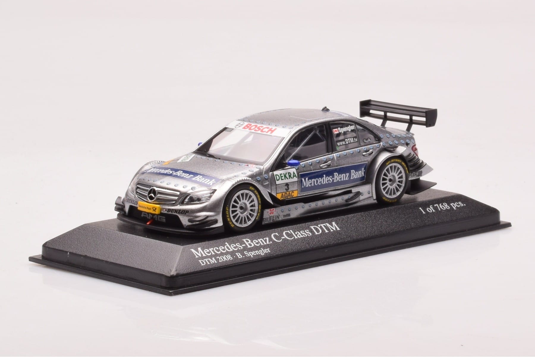 Mercedes C-Class W204 DTM Team AMG Mercedes #3 B. Spengler DTM 2008 Minichamps 1:43 400083803 Metal - imagen 2 de 4