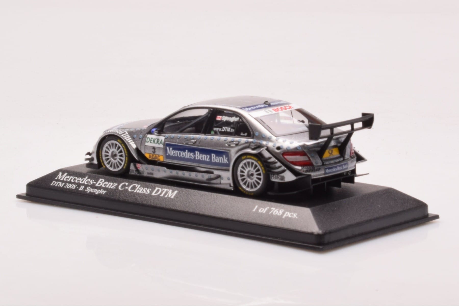 Mercedes C-Class W204 DTM Team AMG Mercedes #3 B. Spengler DTM 2008 Minichamps 1:43 400083803 Metal - imagen 3 de 4