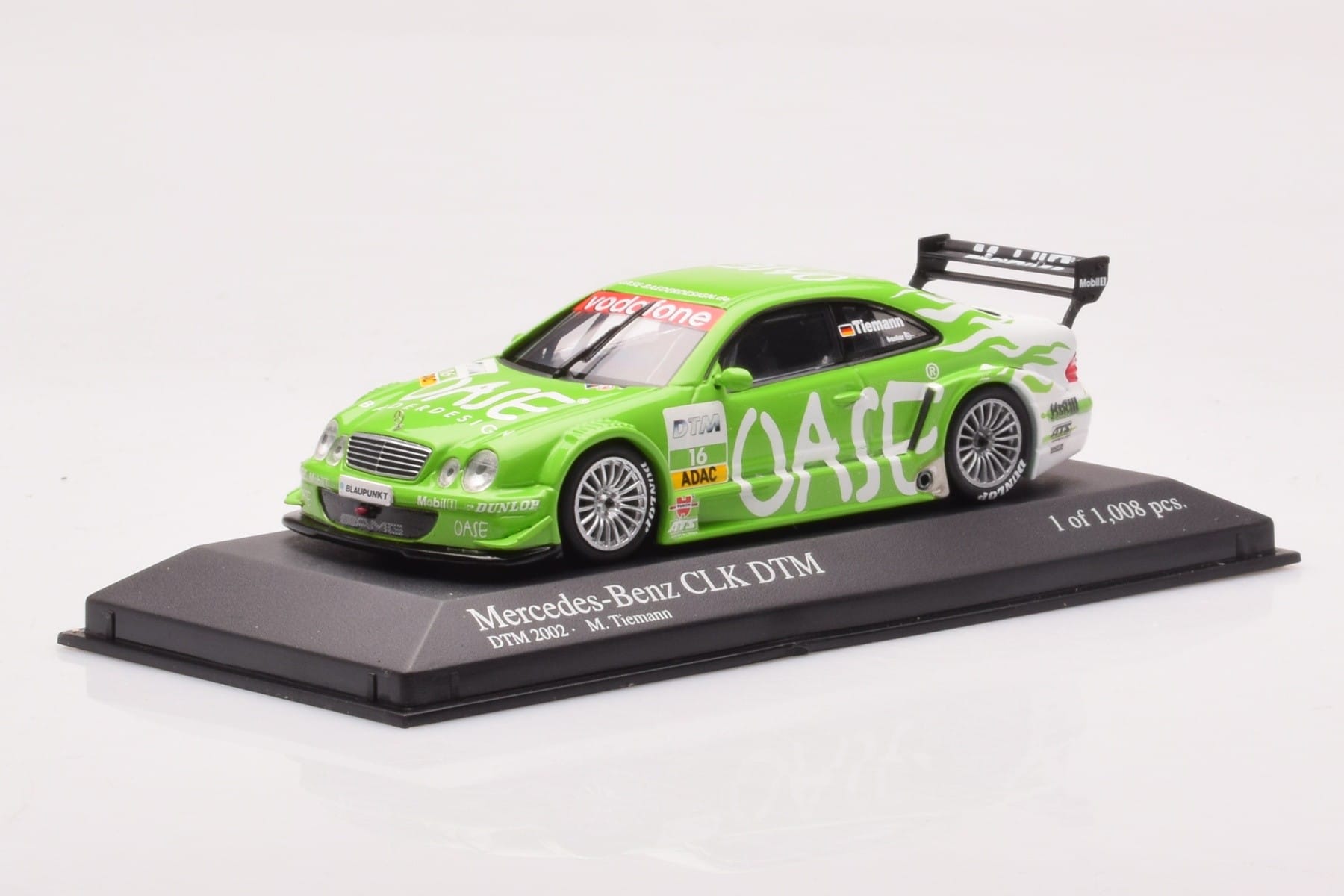 Mercedes CLK DTM Team OASE AMG #16 M. Tiemann DTM 2001 Minichamps 1:43 400023116 Metal - imagen 2 de 4