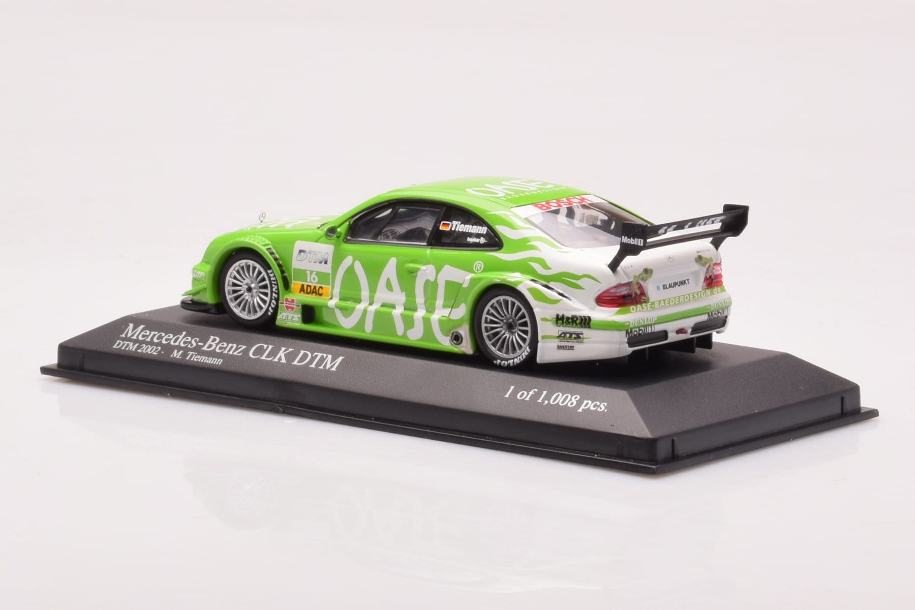 Mercedes CLK DTM Team OASE AMG #16 M. Tiemann DTM 2001 Minichamps 1:43 400023116 Metal - imagen 3 de 4