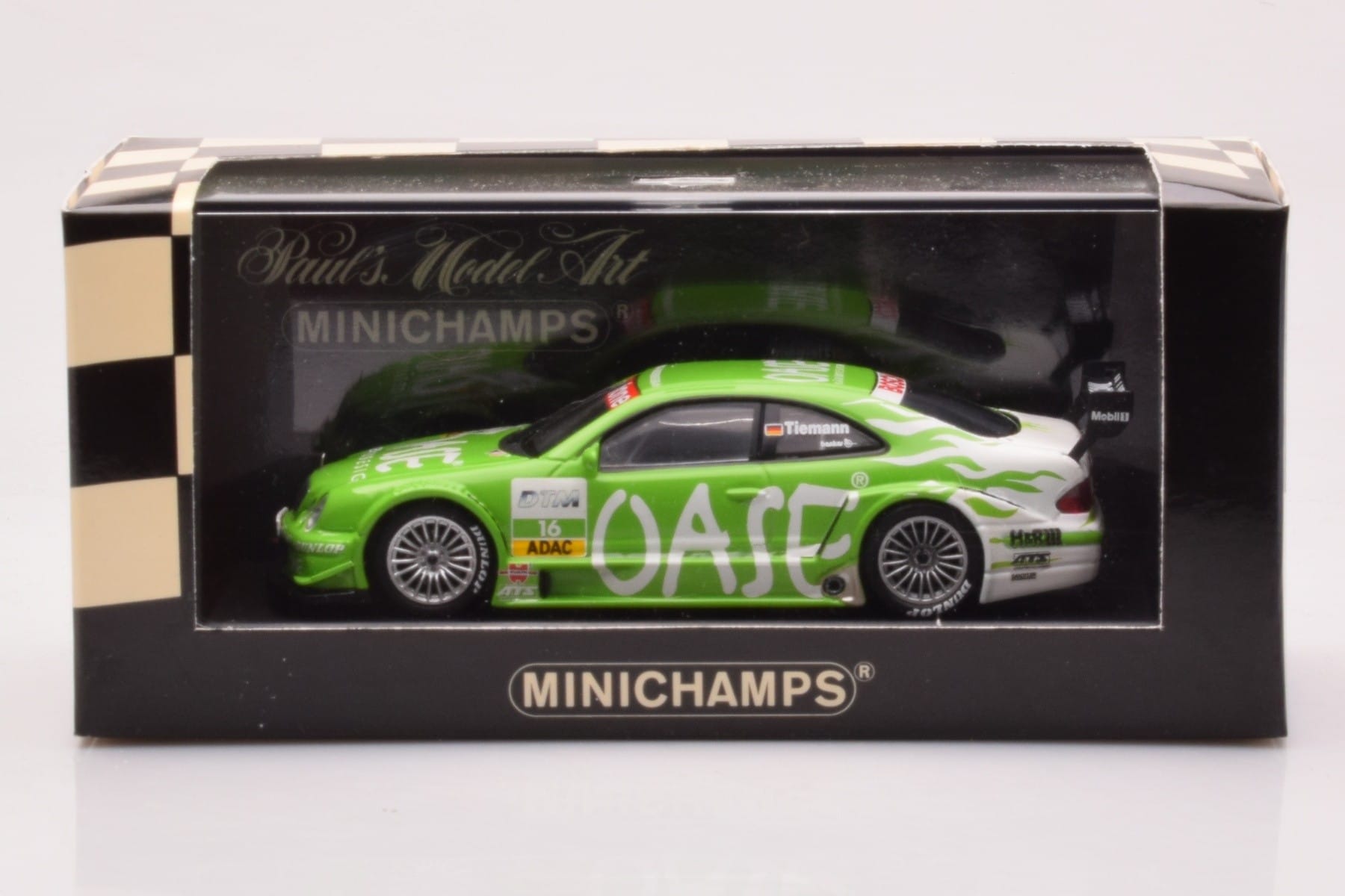 Mercedes CLK DTM Team OASE AMG #16 M. Tiemann DTM 2001 Minichamps 1:43 400023116 Metal - imagen 4 de 4