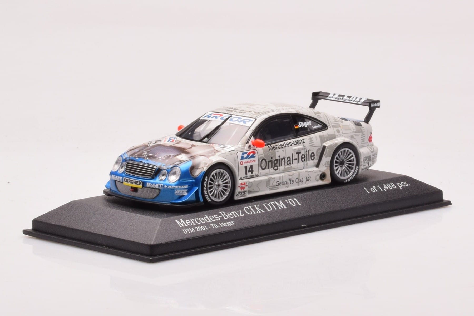 Mercedes CLK DTM Team Persson #14 Jaeger DTM 2001 Minichamps 1:43 400013714 Metal - imagen 2 de 4