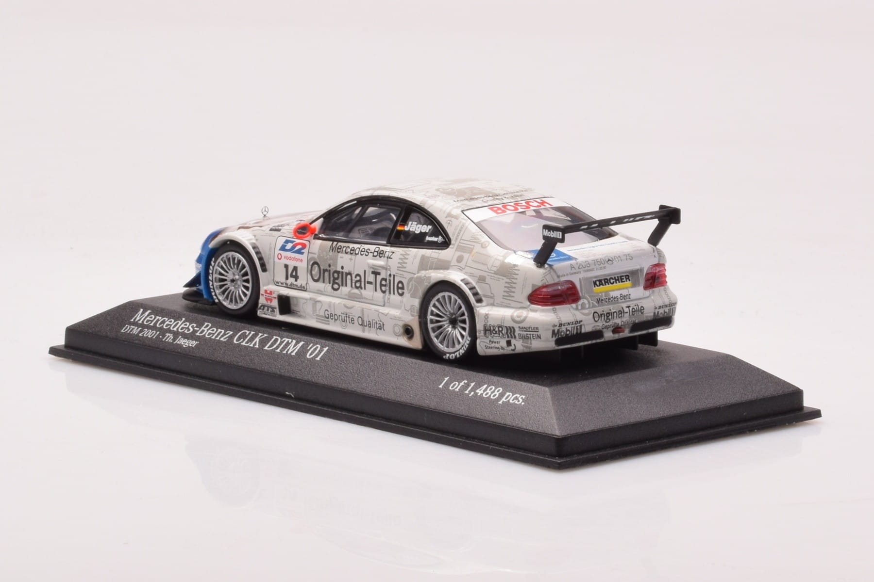 Mercedes CLK DTM Team Persson #14 Jaeger DTM 2001 Minichamps 1:43 400013714 Metal - imagen 3 de 4