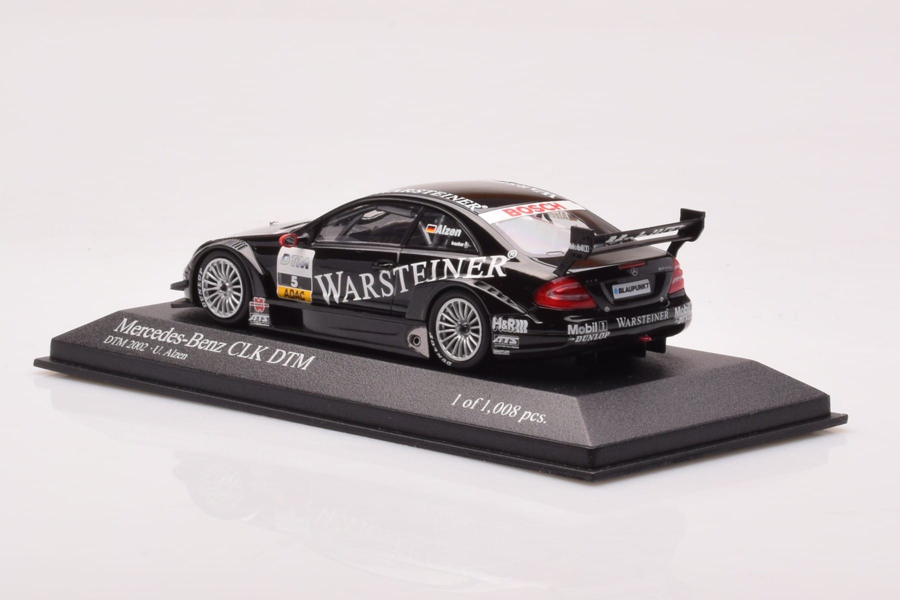 Mercedes CLK DTM Team Warsteiner AMG #5 U. Alzen DTM 2002 Minichamps 1:43 400023025 Metal - imagen 3 de 4