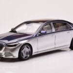 Mercedes Maybach S680 W223 Nautical Azul Cirrus Plateado Almost Real 1:18