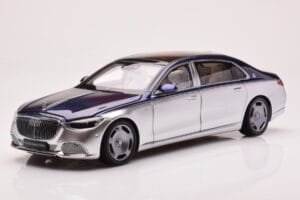 Mercedes Maybach S680 W223 Nautical Azul Cirrus Plateado Almost Real 1:18 820125